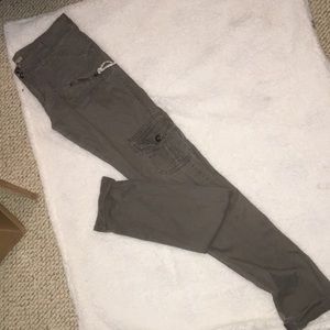 COPY - Vintage Green Skinny Cargo Jeans
